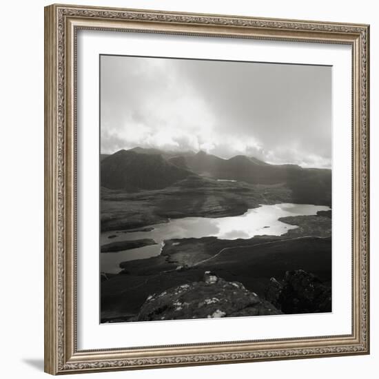 Rock Formations on Side of Stac Pollaidh above Loch Lurgainn-null-Framed Photographic Print