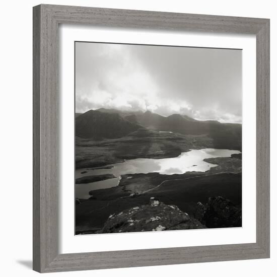 Rock Formations on Side of Stac Pollaidh above Loch Lurgainn-null-Framed Photographic Print