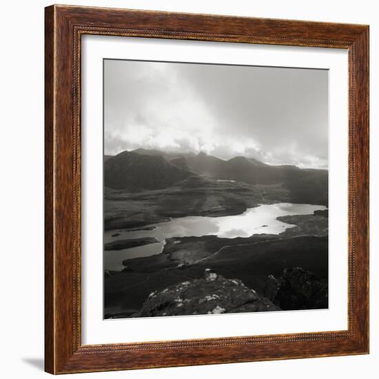 Rock Formations on Side of Stac Pollaidh above Loch Lurgainn-null-Framed Photographic Print