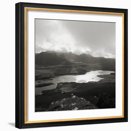 Rock Formations on Side of Stac Pollaidh above Loch Lurgainn-null-Framed Photographic Print