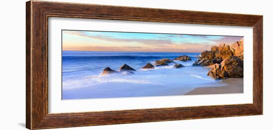 Rock Formations on the Beach at Sunrise, Lands End, Cabo San Lucas, Baja California Sur, Mexico-null-Framed Photographic Print