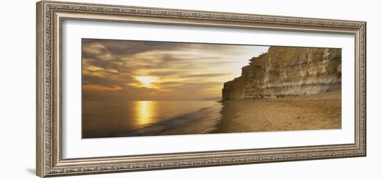 Rock Formations on the Beach, Burton Bradstock, Dorset, England-null-Framed Photographic Print
