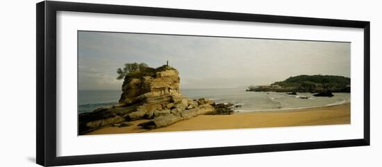 Rock Formations on the Beach, El Sardinero, Santander, Cantabria, Spain-null-Framed Photographic Print