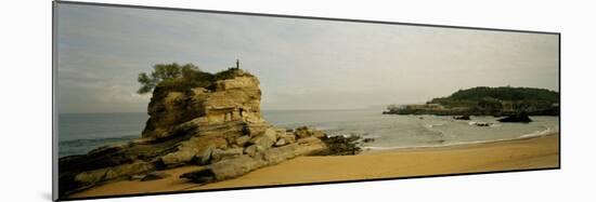 Rock Formations on the Beach, El Sardinero, Santander, Cantabria, Spain-null-Mounted Photographic Print