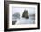 Rock formations on the coast, Cannon Beach, , Pacific Northwest, Oregon, USA-Panoramic Images-Framed Photographic Print