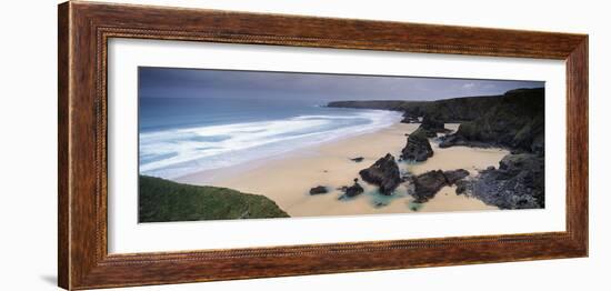 Rock Formations on the Coast, Carnewas and Bedruthan Steps, St. Eval, Cornwall, England-null-Framed Photographic Print