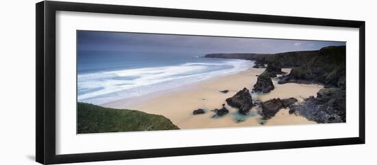 Rock Formations on the Coast, Carnewas and Bedruthan Steps, St. Eval, Cornwall, England-null-Framed Photographic Print