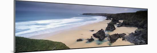 Rock Formations on the Coast, Carnewas and Bedruthan Steps, St. Eval, Cornwall, England-null-Mounted Photographic Print