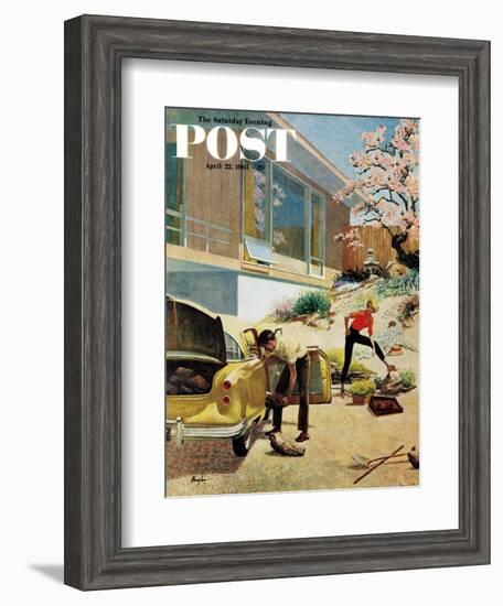 "Rock Garden," Saturday Evening Post Cover, April 22, 1961-George Hughes-Framed Giclee Print