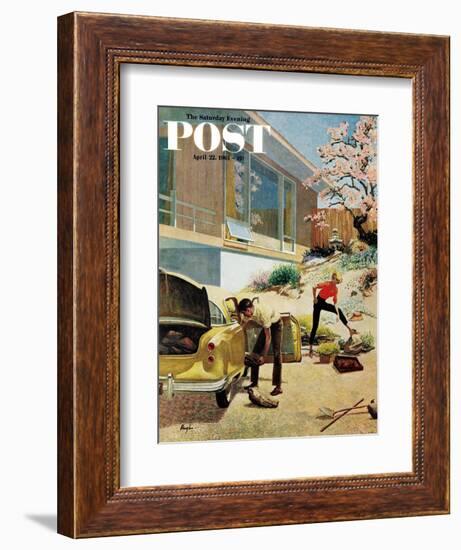 "Rock Garden," Saturday Evening Post Cover, April 22, 1961-George Hughes-Framed Giclee Print