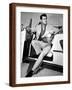 Rock Hudson in a Convertible, 1959-null-Framed Photo