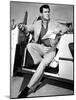 Rock Hudson in a Convertible, 1959-null-Mounted Photo