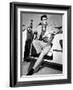 Rock Hudson in a Convertible, 1959-null-Framed Photo