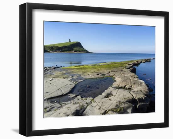 Rock Ledges and Clavell Tower in Kimmeridge Bay, Isle of Purbeck, Jurassic Coast-Roy Rainford-Framed Photographic Print