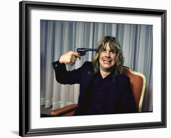 Rock Musician Ozzy Osbourne-David Mcgough-Framed Premium Photographic Print