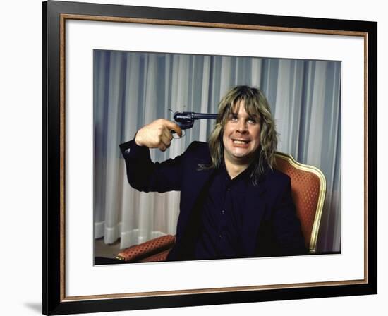 Rock Musician Ozzy Osbourne-David Mcgough-Framed Premium Photographic Print