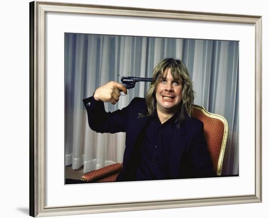 Rock Musician Ozzy Osbourne-David Mcgough-Framed Premium Photographic Print