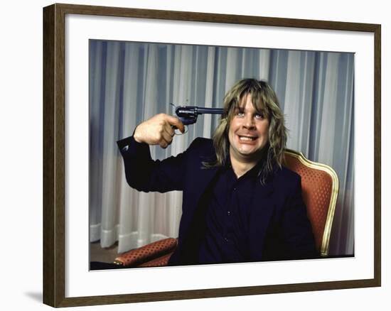 Rock Musician Ozzy Osbourne-David Mcgough-Framed Premium Photographic Print