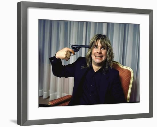Rock Musician Ozzy Osbourne-David Mcgough-Framed Premium Photographic Print