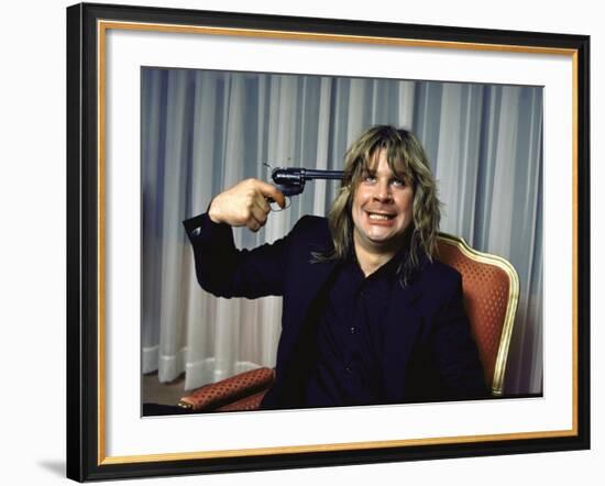 Rock Musician Ozzy Osbourne-David Mcgough-Framed Premium Photographic Print