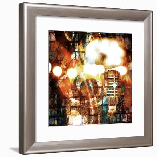 Rock-N-Roll Brick Wall Background-Zibedik-Framed Premium Giclee Print