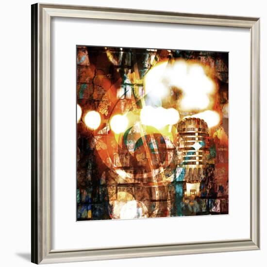 Rock-N-Roll Brick Wall Background-Zibedik-Framed Premium Giclee Print