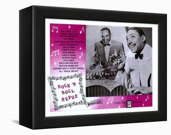 Rock 'N' Roll Revue, from Left: Lionel Hampton, Joe Turner, 1955-null-Framed Stretched Canvas