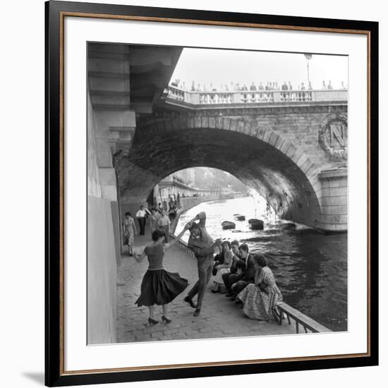 Rock 'n' Roll sur les Quais de Paris-Paul Almasy-Framed Giclee Print