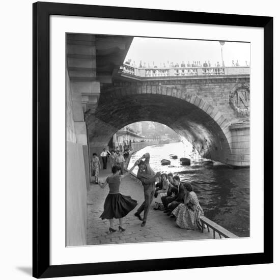 Rock 'n' Roll sur les Quais de Paris-Paul Almasy-Framed Giclee Print