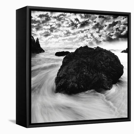 Rock on the Beach-null-Framed Premier Image Canvas