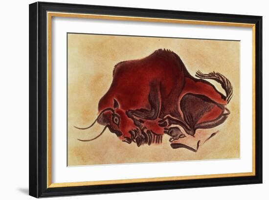 Rock Painting of a Bison, Late Magdalenian, 13000 BC-null-Framed Giclee Print