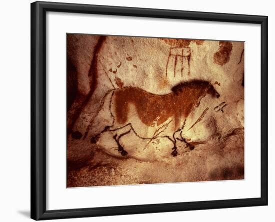 Rock Painting of a Horse, circa 17000 BC-null-Framed Giclee Print
