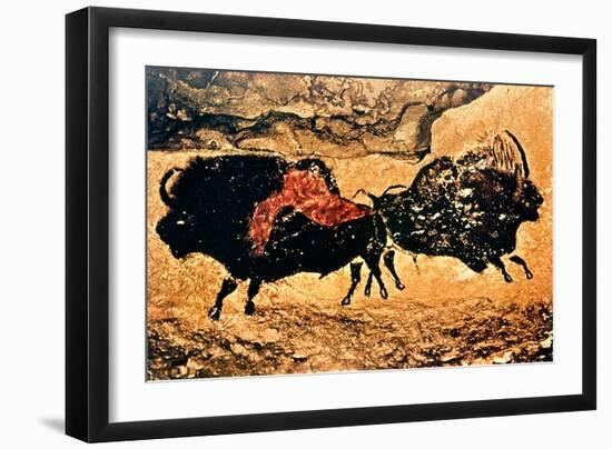 Rock Painting of Bison, circa 17000 BC-null-Framed Giclee Print