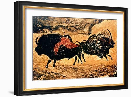 Rock Painting of Bison, circa 17000 BC-null-Framed Giclee Print