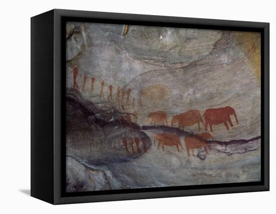 Rock Paintings, Matopo Park, Zimbabwe, Africa-I Vanderharst-Framed Premier Image Canvas