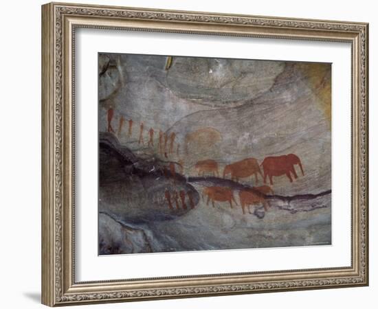 Rock Paintings, Matopo Park, Zimbabwe, Africa-I Vanderharst-Framed Photographic Print