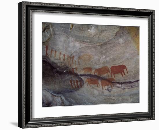 Rock Paintings, Matopo Park, Zimbabwe, Africa-I Vanderharst-Framed Photographic Print