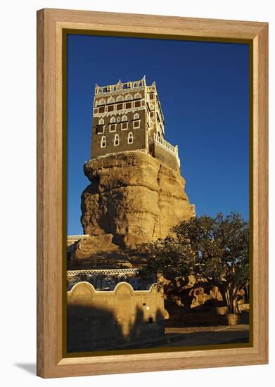 Rock Palace (Dar Al Hajar), Wadi Dhar, Yemen, Middle East-Bruno Morandi-Framed Premier Image Canvas