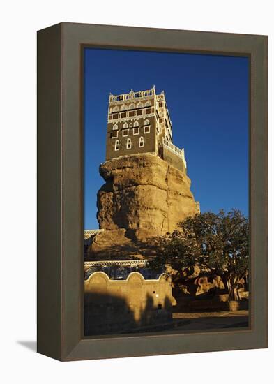 Rock Palace (Dar Al Hajar), Wadi Dhar, Yemen, Middle East-Bruno Morandi-Framed Premier Image Canvas