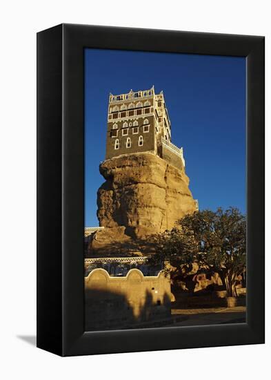 Rock Palace (Dar Al Hajar), Wadi Dhar, Yemen, Middle East-Bruno Morandi-Framed Premier Image Canvas