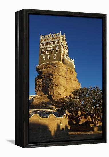 Rock Palace (Dar Al Hajar), Wadi Dhar, Yemen, Middle East-Bruno Morandi-Framed Premier Image Canvas