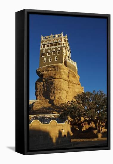 Rock Palace (Dar Al Hajar), Wadi Dhar, Yemen, Middle East-Bruno Morandi-Framed Premier Image Canvas