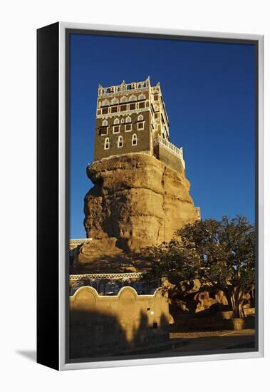 Rock Palace (Dar Al Hajar), Wadi Dhar, Yemen, Middle East-Bruno Morandi-Framed Premier Image Canvas