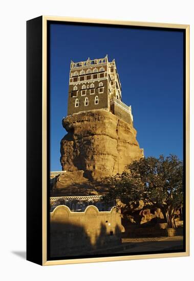 Rock Palace (Dar Al Hajar), Wadi Dhar, Yemen, Middle East-Bruno Morandi-Framed Premier Image Canvas