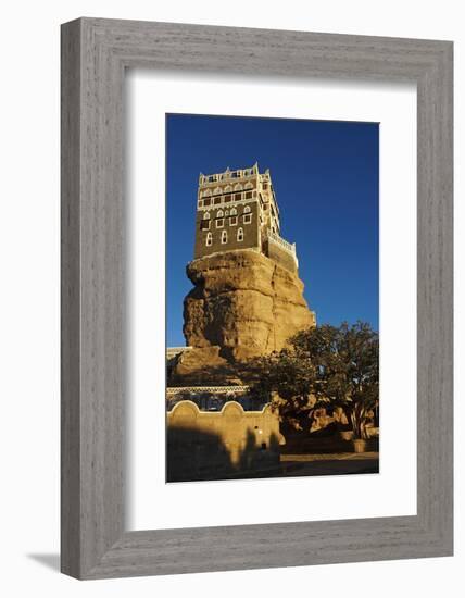 Rock Palace (Dar Al Hajar), Wadi Dhar, Yemen, Middle East-Bruno Morandi-Framed Photographic Print