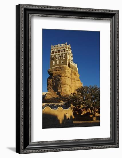 Rock Palace (Dar Al Hajar), Wadi Dhar, Yemen, Middle East-Bruno Morandi-Framed Photographic Print