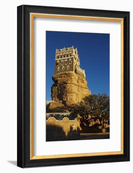 Rock Palace (Dar Al Hajar), Wadi Dhar, Yemen, Middle East-Bruno Morandi-Framed Photographic Print