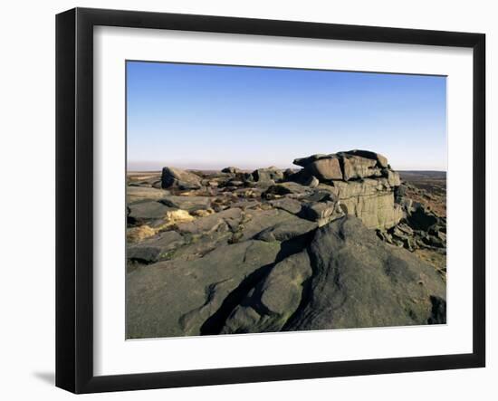 Rock Patterns, Stanage Edge, Peak District National Park, Derbyshire, England-Neale Clarke-Framed Photographic Print