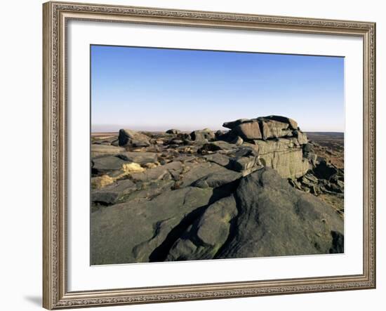 Rock Patterns, Stanage Edge, Peak District National Park, Derbyshire, England-Neale Clarke-Framed Photographic Print