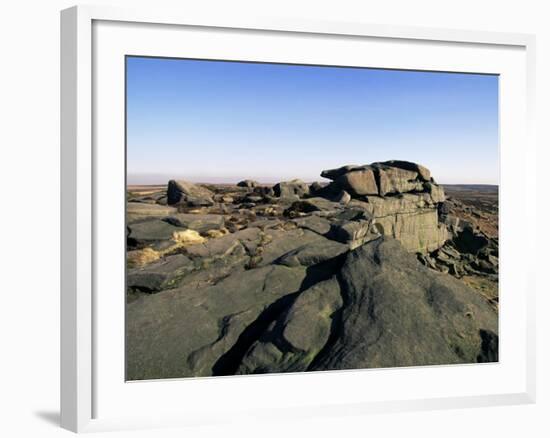 Rock Patterns, Stanage Edge, Peak District National Park, Derbyshire, England-Neale Clarke-Framed Photographic Print